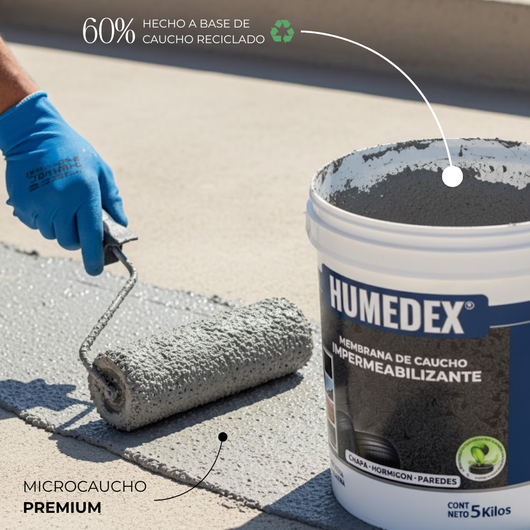 MEMBRANA DE CAUCHO IMPERMEABLE HUMEDEX® - Sellador de caucho 5 en 1!