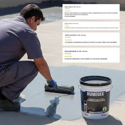 MEMBRANA DE CAUCHO IMPERMEABLE HUMEDEX® - Sellador de caucho 5 en 1!