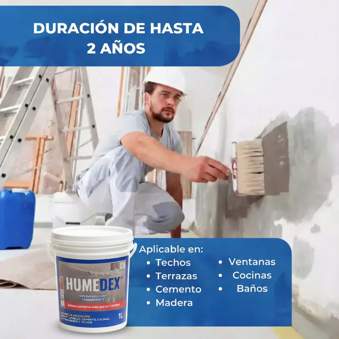 IMPERMEABILIZANTE DE GOTERAS HUMEDEX® - Sellador Impermeabilizante transparente