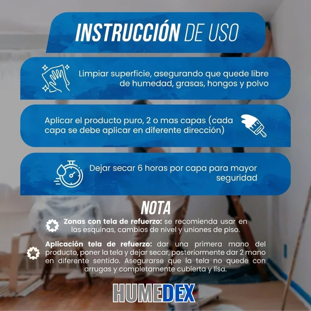 IMPERMEABILIZANTE DE GOTERAS HUMEDEX® - Sellador Impermeabilizante transparente